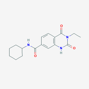N-cyclohexyl-3-ethyl-2,4-dioxo-1,2,3,4-tetrahydro-7-quinazolinecarboxamide