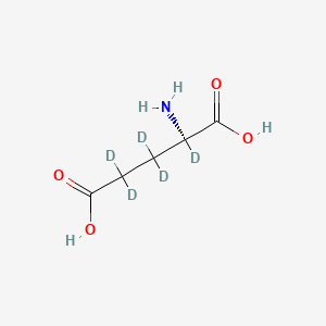 molecular formula C5H9NO4 B570428 D-Glutamic Acid-d5 CAS No. 14341-88-9