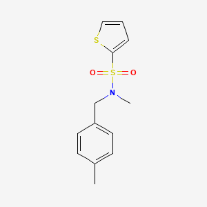 molecular formula C13H15NO2S2 B5704280 N-methyl-N-(4-methylbenzyl)-2-thiophenesulfonamide 