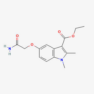 molecular formula C15H18N2O4 B5704289 ethyl 5-(2-amino-2-oxoethoxy)-1,2-dimethyl-1H-indole-3-carboxylate 