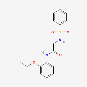 molecular formula C16H18N2O4S B5704293 N~1~-(2-ethoxyphenyl)-N~2~-(phenylsulfonyl)glycinamide 