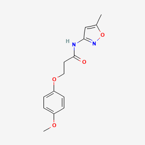 molecular formula C14H16N2O4 B5704296 3-(4-methoxyphenoxy)-N-(5-methyl-3-isoxazolyl)propanamide 