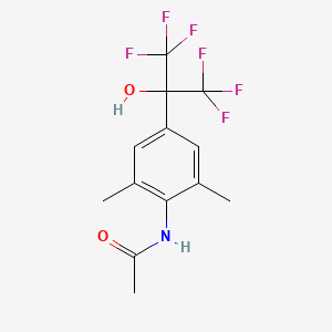 molecular formula C13H13F6NO2 B5704362 N-{2,6-dimethyl-4-[2,2,2-trifluoro-1-hydroxy-1-(trifluoromethyl)ethyl]phenyl}acetamide 