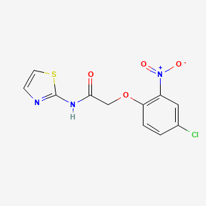 molecular formula C11H8ClN3O4S B5704368 2-(4-chloro-2-nitrophenoxy)-N-1,3-thiazol-2-ylacetamide 