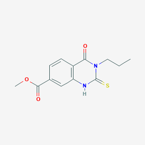 molecular formula C13H14N2O3S B5704382 methyl 4-oxo-3-propyl-2-thioxo-1,2,3,4-tetrahydro-7-quinazolinecarboxylate 