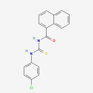 molecular formula C18H13ClN2OS B5704385 N-{[(4-chlorophenyl)amino]carbonothioyl}-1-naphthamide 