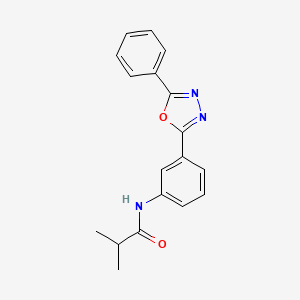 2-methyl-N-[3-(5-phenyl-1,3,4-oxadiazol-2-yl)phenyl]propanamide