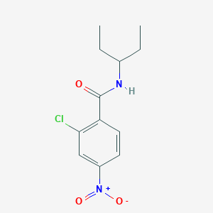 molecular formula C12H15ClN2O3 B5704401 2-chloro-N-(1-ethylpropyl)-4-nitrobenzamide 