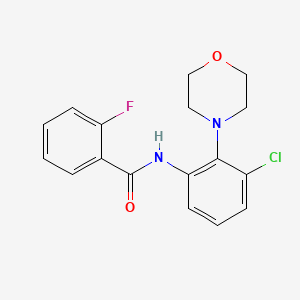 N-[3-chloro-2-(4-morpholinyl)phenyl]-2-fluorobenzamide