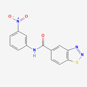 molecular formula C13H8N4O3S B5704434 N-(3-nitrophenyl)-1,2,3-benzothiadiazole-5-carboxamide 