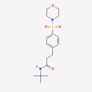 molecular formula C17H26N2O4S B5704437 N-(tert-butyl)-3-[4-(4-morpholinylsulfonyl)phenyl]propanamide 