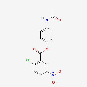 molecular formula C15H11ClN2O5 B5704452 4-(acetylamino)phenyl 2-chloro-5-nitrobenzoate 