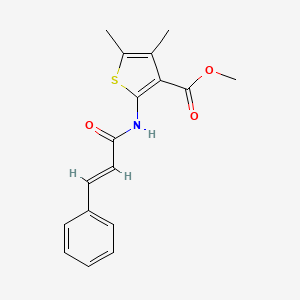 molecular formula C17H17NO3S B5704465 methyl 2-(cinnamoylamino)-4,5-dimethyl-3-thiophenecarboxylate 