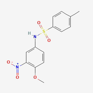 molecular formula C14H14N2O5S B5704468 N-(4-methoxy-3-nitrophenyl)-4-methylbenzenesulfonamide 