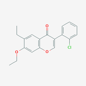 molecular formula C19H17ClO3 B5704494 3-(2-chlorophenyl)-7-ethoxy-6-ethyl-4H-chromen-4-one 