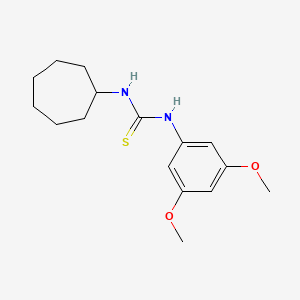molecular formula C16H24N2O2S B5704529 N-cycloheptyl-N'-(3,5-dimethoxyphenyl)thiourea 