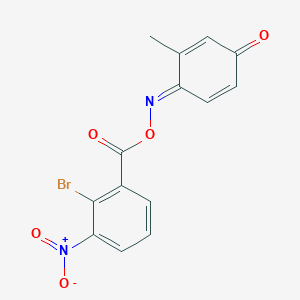 molecular formula C14H9BrN2O5 B5704542 2-methylbenzo-1,4-quinone 1-[O-(2-bromo-3-nitrobenzoyl)oxime] 