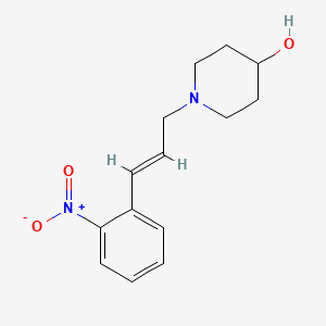 molecular formula C14H18N2O3 B5704547 1-[3-(2-nitrophenyl)-2-propen-1-yl]-4-piperidinol 