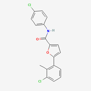 molecular formula C18H13Cl2NO2 B5704575 5-(3-chloro-2-methylphenyl)-N-(4-chlorophenyl)-2-furamide 