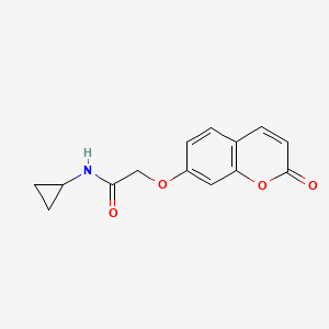 molecular formula C14H13NO4 B5704580 N-cyclopropyl-2-[(2-oxo-2H-chromen-7-yl)oxy]acetamide 