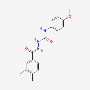 molecular formula C17H19N3O3 B5704588 2-(3,4-dimethylbenzoyl)-N-(4-methoxyphenyl)hydrazinecarboxamide 