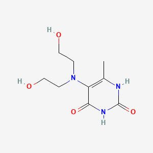 molecular formula C9H15N3O4 B5704599 5-[bis(2-hydroxyethyl)amino]-6-methyl-2,4(1H,3H)-pyrimidinedione 