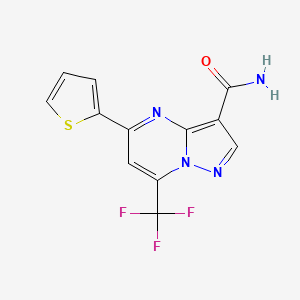 molecular formula C12H7F3N4OS B5704607 5-(2-thienyl)-7-(trifluoromethyl)pyrazolo[1,5-a]pyrimidine-3-carboxamide 