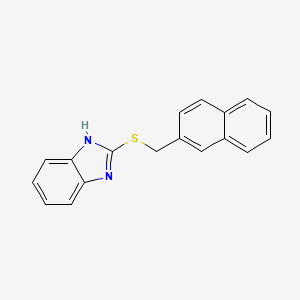 molecular formula C18H14N2S B5704668 2-[(2-naphthylmethyl)thio]-1H-benzimidazole 