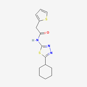 molecular formula C14H17N3OS2 B5704680 N-(5-cyclohexyl-1,3,4-thiadiazol-2-yl)-2-(2-thienyl)acetamide 