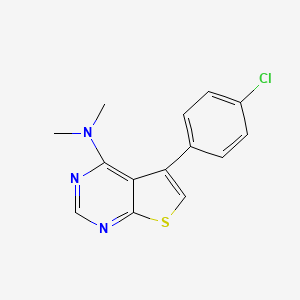 molecular formula C14H12ClN3S B5704693 5-(4-chlorophenyl)-N,N-dimethylthieno[2,3-d]pyrimidin-4-amine 