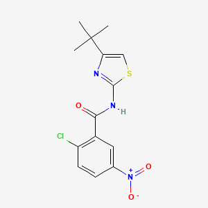 molecular formula C14H14ClN3O3S B5704700 N-(4-tert-butyl-1,3-thiazol-2-yl)-2-chloro-5-nitrobenzamide 