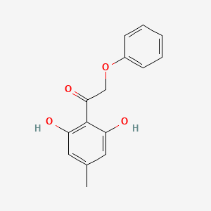 molecular formula C15H14O4 B5704723 1-(2,6-dihydroxy-4-methylphenyl)-2-phenoxyethanone 