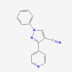 molecular formula C15H10N4 B5704752 1-phenyl-3-(4-pyridinyl)-1H-pyrazole-4-carbonitrile 