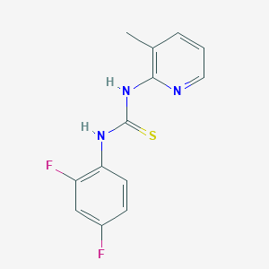 molecular formula C13H11F2N3S B5704770 N-(2,4-difluorophenyl)-N'-(3-methyl-2-pyridinyl)thiourea 