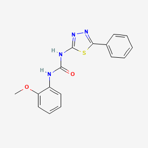 molecular formula C16H14N4O2S B5704788 N-(2-methoxyphenyl)-N'-(5-phenyl-1,3,4-thiadiazol-2-yl)urea 