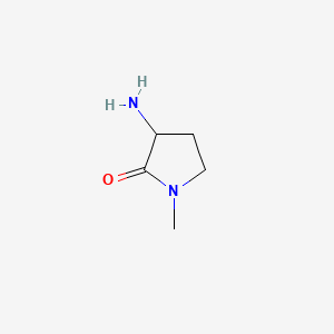 molecular formula C5H10N2O B570481 3-氨基-1-甲基吡咯烷-2-酮 CAS No. 119329-48-5