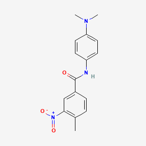 molecular formula C16H17N3O3 B5704814 N-[4-(dimethylamino)phenyl]-4-methyl-3-nitrobenzamide 