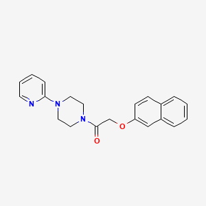 molecular formula C21H21N3O2 B5704821 1-[(2-naphthyloxy)acetyl]-4-(2-pyridinyl)piperazine 