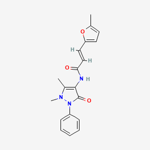 molecular formula C19H19N3O3 B5704829 N-(1,5-dimethyl-3-oxo-2-phenyl-2,3-dihydro-1H-pyrazol-4-yl)-3-(5-methyl-2-furyl)acrylamide 
