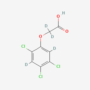 molecular formula C8H5Cl3O3 B570483 2,2-Dideuterio-2-(2,4,5-trichloro-3,6-dideuteriophenoxy)acetic acid CAS No. 358731-37-0