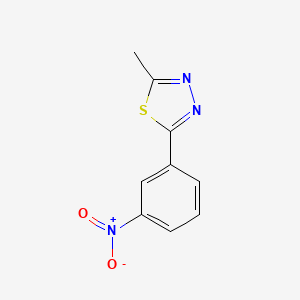 molecular formula C9H7N3O2S B5704847 2-methyl-5-(3-nitrophenyl)-1,3,4-thiadiazole 