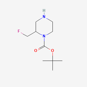 molecular formula C10H19FN2O2 B570485 叔丁基 2-(氟甲基)哌嗪-1-羧酸酯 CAS No. 1017789-35-3