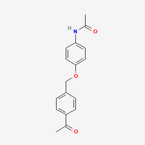 molecular formula C17H17NO3 B5704872 N-{4-[(4-acetylbenzyl)oxy]phenyl}acetamide 