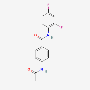 molecular formula C15H12F2N2O2 B5704878 4-(acetylamino)-N-(2,4-difluorophenyl)benzamide 