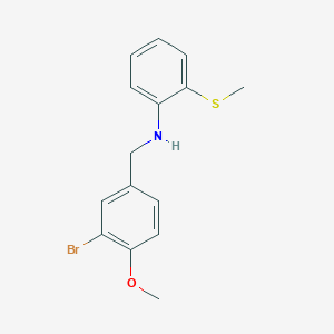 molecular formula C15H16BrNOS B5704883 (3-bromo-4-methoxybenzyl)[2-(methylthio)phenyl]amine 