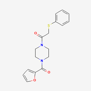 molecular formula C17H18N2O3S B5704887 1-(2-furoyl)-4-[(phenylthio)acetyl]piperazine 