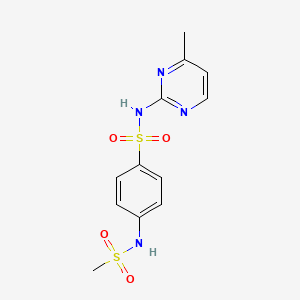 molecular formula C12H14N4O4S2 B5704902 N-(4-methyl-2-pyrimidinyl)-4-[(methylsulfonyl)amino]benzenesulfonamide 