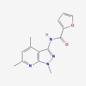 molecular formula C14H14N4O2 B5704912 N-(1,4,6-trimethyl-1H-pyrazolo[3,4-b]pyridin-3-yl)-2-furamide 