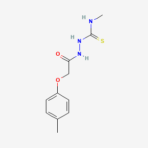 molecular formula C11H15N3O2S B5704928 N-methyl-2-[(4-methylphenoxy)acetyl]hydrazinecarbothioamide 