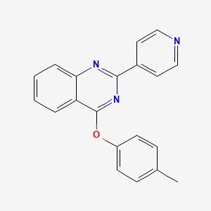 molecular formula C20H15N3O B5704941 4-(4-methylphenoxy)-2-(4-pyridinyl)quinazoline 